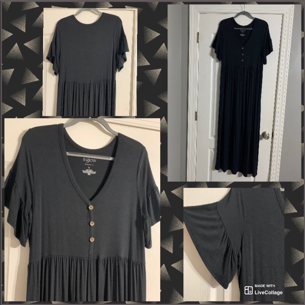 EUC || a:glow || Maternity Babydoll Maxi Dress || XL